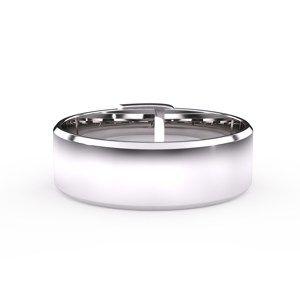 Colorless Diamond Buckle Ring for Men